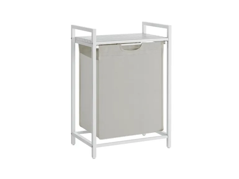 Vasagle Wäschesammler 50 cm x 33 cm x 72 cm Weiß