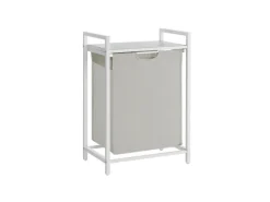 Vasagle Wäschesammler 50 cm x 33 cm x 72 cm Weiß