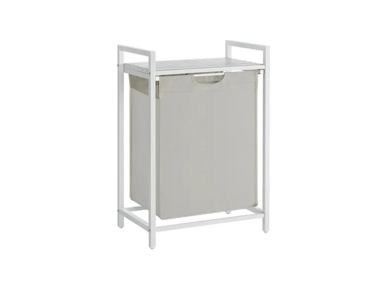 Vasagle Wäschesammler 50 cm x 33 cm x 72 cm Weiß