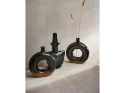 Vase Ancient Secrets 19,5 cm x 6 cm x 17 cm Schwarz