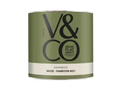 V&CO Premium-Innenfarbe Dead Flat Matt Beige Farbton 1 Sandbeige 2,5 l