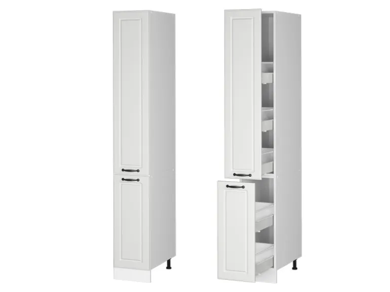 Vicco Apothekerschrank R-Line Medizinschrank für die Küche Weiß Landhaus/Weiß 30 cm