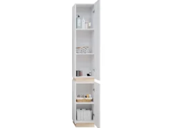 Vicco Badschrank Gloria Weiß/Sonoma 33 x 198 cm mit 2 Türen