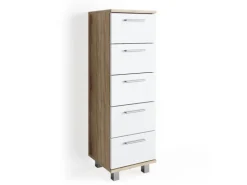 Vicco Badschrank Ilias Sonoma/Weiß 30 x 95 cm