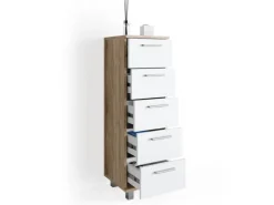 Vicco Badschrank Ilias Sonoma/Weiß 30 x 95 cm