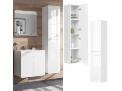 Vicco Badschrank Izan Weiß Hochglanz 37 x 172 cm