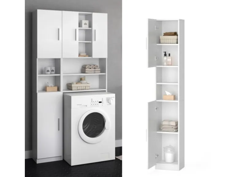 Vicco Badschrank Luis Weiß 32 x 190 cm