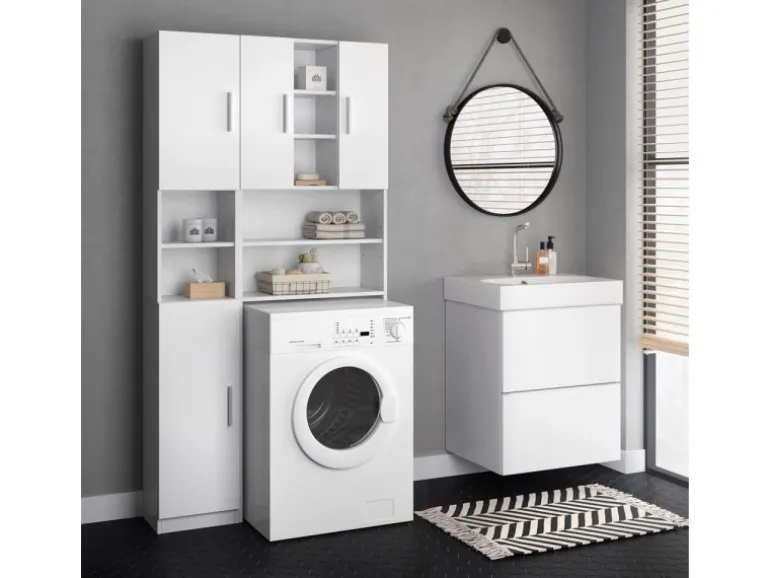 Vicco Badschrank Luis Weiß 32 x 190 cm