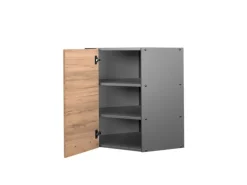 Vicco Eckhängeschrank Fame-Line Küchen-Eckschrank Goldkraft Eiche/Anthrazit 57 cm