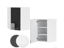Vicco Eckhängeschrank Fame-Line Küchen-Eckschrank Anthrazit Hochglanz/Weiß 57 cm