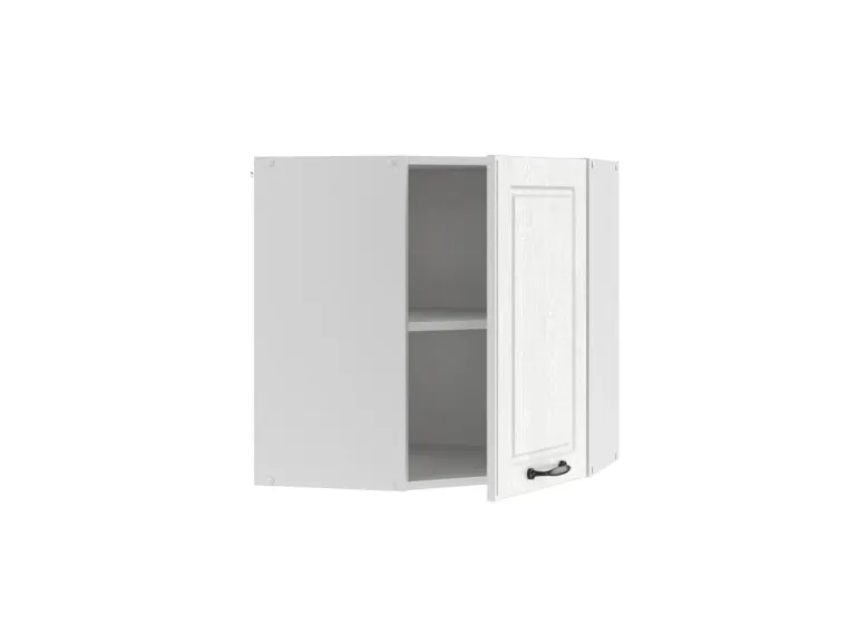 Vicco Eckhängeschrank R-Line Küchen-Eckschrank Weiß Landhaus/Weiß 57 cm