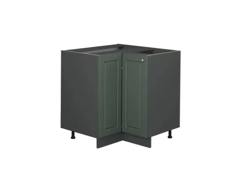 Vicco Eckunterschrank Fame-Line Grün-Gold Landhaus/Anthrazit 81 cm ohne Arbeitsplatte