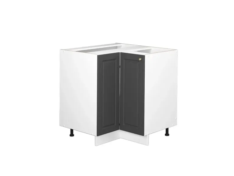 Vicco Eckunterschrank Fame-Line Anthrazit-Gold/Weiß 81 cm ohne Arbeitsplatte