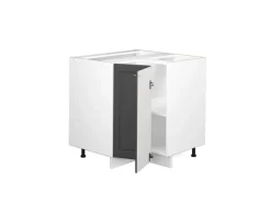 Vicco Eckunterschrank Fame-Line Anthrazit-Gold/Weiß 81 cm ohne Arbeitsplatte