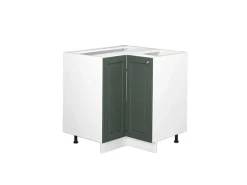 Vicco Eckunterschrank Fame-Line Grün-Gold Landhaus/Weiß 81 cm ohne Arbeitsplatte