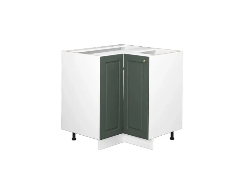Vicco Eckunterschrank Fame-Line Grün-Gold Landhaus/Weiß 81 cm ohne Arbeitsplatte
