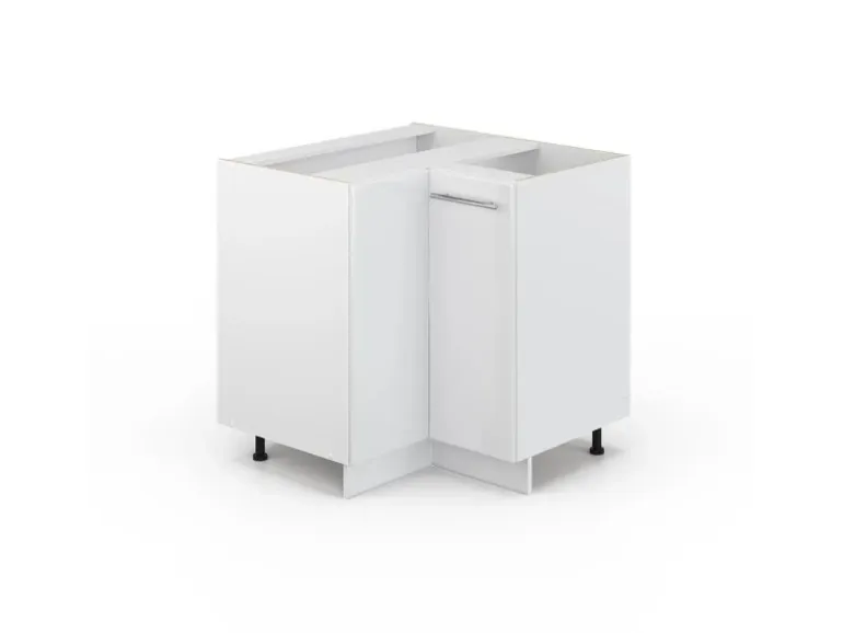 Vicco Eckunterschrank Fame-Line Weiß Hochglanz/Weiß 81 cm ohne Arbeitsplatte
