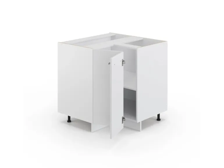 Vicco Eckunterschrank Fame-Line Weiß Hochglanz/Weiß 81 cm ohne Arbeitsplatte