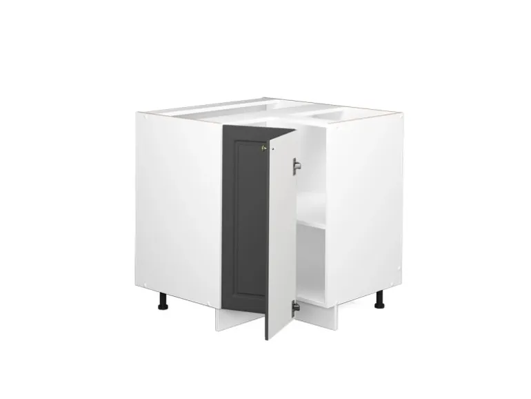 Vicco Eckunterschrank Fame-Line Anthrazit-Gold/Weiß 81 cm AP Anthrazit