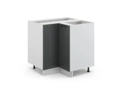 Vicco Eckunterschrank Fame-Line Anthrazit/Weiß 81 cm ohne Arbeitsplatte