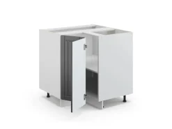 Vicco Eckunterschrank Fame-Line Anthrazit/Weiß 81 cm ohne Arbeitsplatte