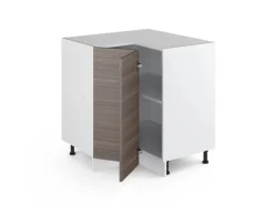 Vicco Eckunterschrank R-Line Küchen Eckschrank Grau/Weiß 76 cm ohne Arbeitsplatte