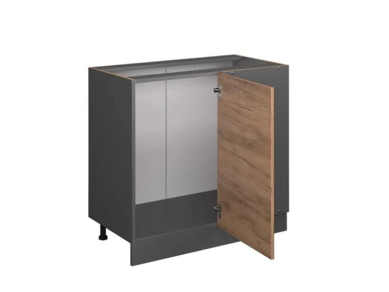 Vicco Eckunterschrank R-Line Goldkraft Eiche/Anthrazit 86 cm ohne Arbeitsplatte