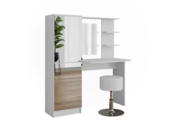 Vicco Frisiertisch Jasmin Weiß 123 x 141.2 cm mit Hocker