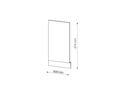 Vicco Frontblende Fame-Line Grün-Gold Landhaus/Anthrazit 60 cm ohne Arbeitsplatte