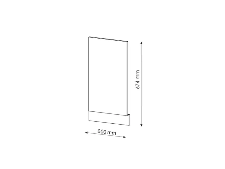 Vicco Frontblende Fame-Line Grün-Gold Landhaus/Anthrazit 60 cm ohne Arbeitsplatte