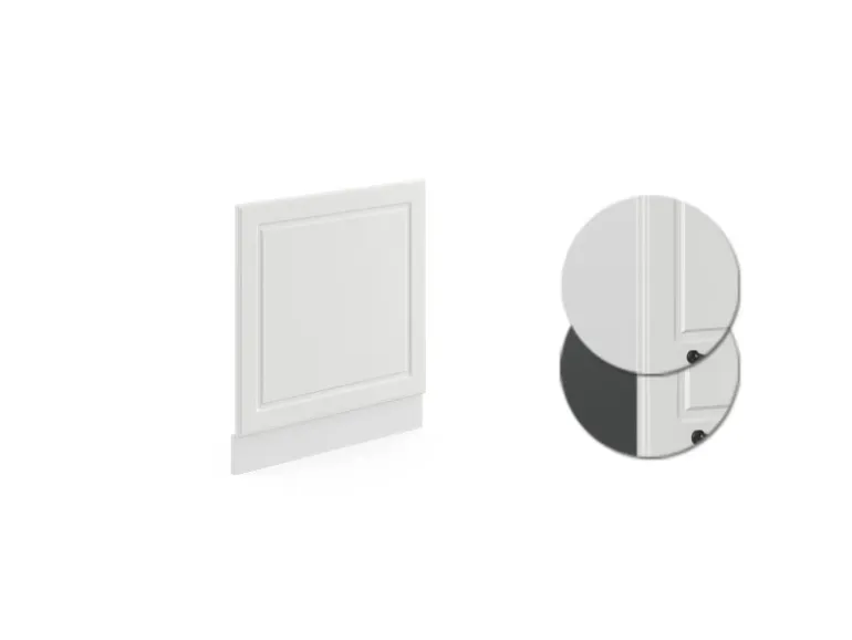 Vicco Frontblende R-Line Geschirrspüler Fronttür Weiß Landhaus/Weiß 60 cm ohne Arbeitsplatte