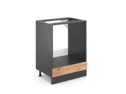 Vicco Herdumbauschrank R-Line Goldkraft Eiche/Anthrazit 60 cm ohne Arbeitsplatte