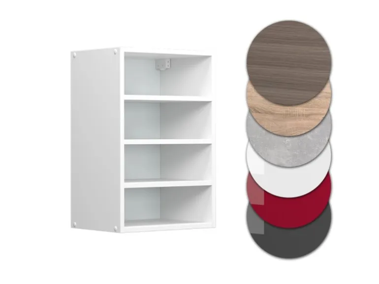 Vicco Hängeschrank R-Line Offener Küchenschrank Weiß/Weiß 40 cm