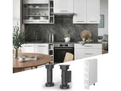 Vicco Küchenregal Fame-Line Offener Küchenschrank Weiß/Weiß 15 cm ohne Arbeitsplatte