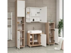 Vicco Midischrank Fynn Sonoma/Weiß 30 x 95 cm