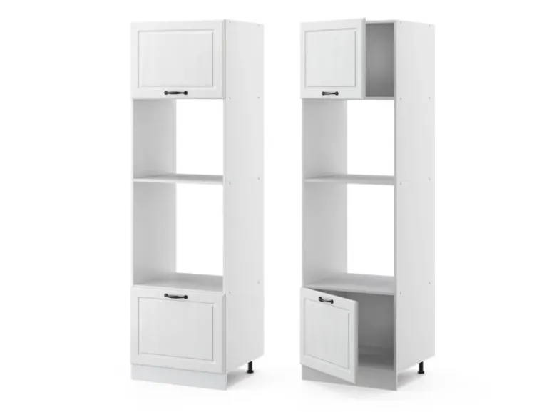 Vicco Mikrowellenschrank R-Line Küchenregal für die Mikrowelle Weiß Landhaus/Weiß 60 cm
