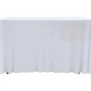 vidaXL 2 Stück Stretch-Tischdecken mit Rand Weiß 183 x 76 x 74 cm