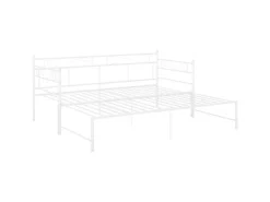 vidaXL Ausziehsofa Bettgestell Weiß Metall 90x200 cm Modell 5650979