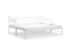 vidaXL Ausziehsofa Bettgestell Weiß Metall 90x200 cm Modell 2650967