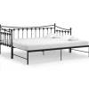 vidaXL Ausziehsofa Bettgestell Schwarz Metall 90x200 cm Modell 1650966
