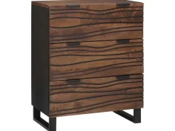 vidaXL Badezimmermöbel Set mit Regal 3-Tlg Braun Massives Mango-Holz 3310053