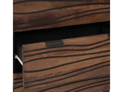 vidaXL Badezimmermöbel Set mit Regal 3-Tlg Braun Massives Mango-Holz 3310053