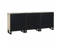 vidaXL Badezimmermöbel Set mit Regal 3-Tlg Weiß Massives Mango-Holz 3310047