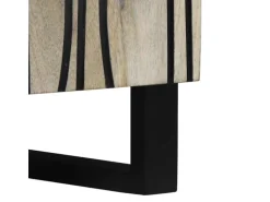 vidaXL Badezimmermöbel Set mit Regal 3-Tlg Weiß Massives Mango-Holz 3310047