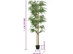 vidaXL Bambusbaum Künstlich 1520 Blätter 200 cm Grün
