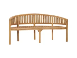 vidaXL Bananenbank 180 cm Massivholz Teak 310494