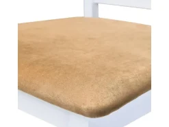 vidaXL Bartisch mit Stühlen 5-tlg. Massivholz Braun und Weiß