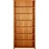 vidaXL Bücherregal 7 Fächer 90x22,5x200 cm Massivholz Eiche