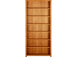 vidaXL Bücherregal 7 Fächer 90x22,5x200 cm Massivholz Eiche
