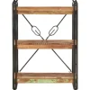 vidaXL Bücherregal 3 Fächer 60x30x80 cm Altholz Massiv